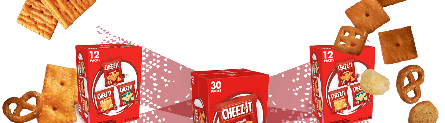 Cheez-It snack mix crackers and boxes